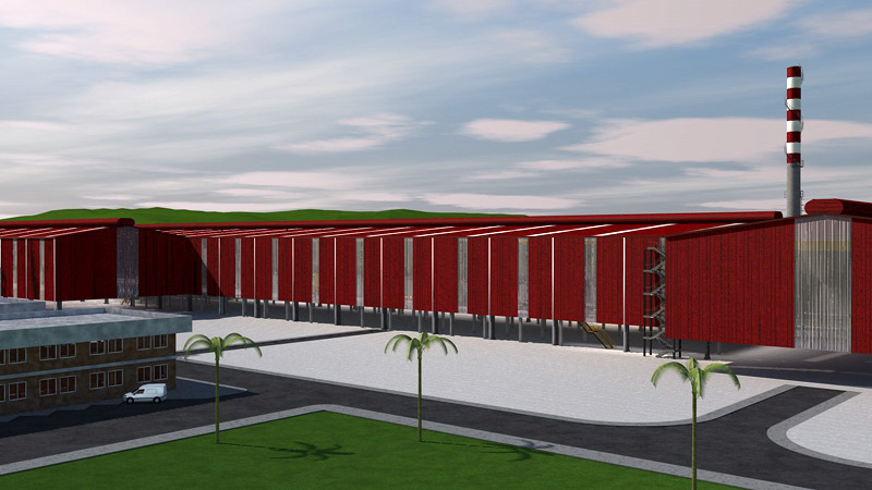 Arquitectura 3D - Industrial - Planta Industrial Laminacion Brasil